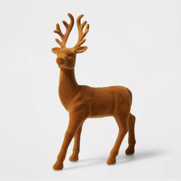 Flocked Deer Decorative Figurine - Wondershop™ | Target