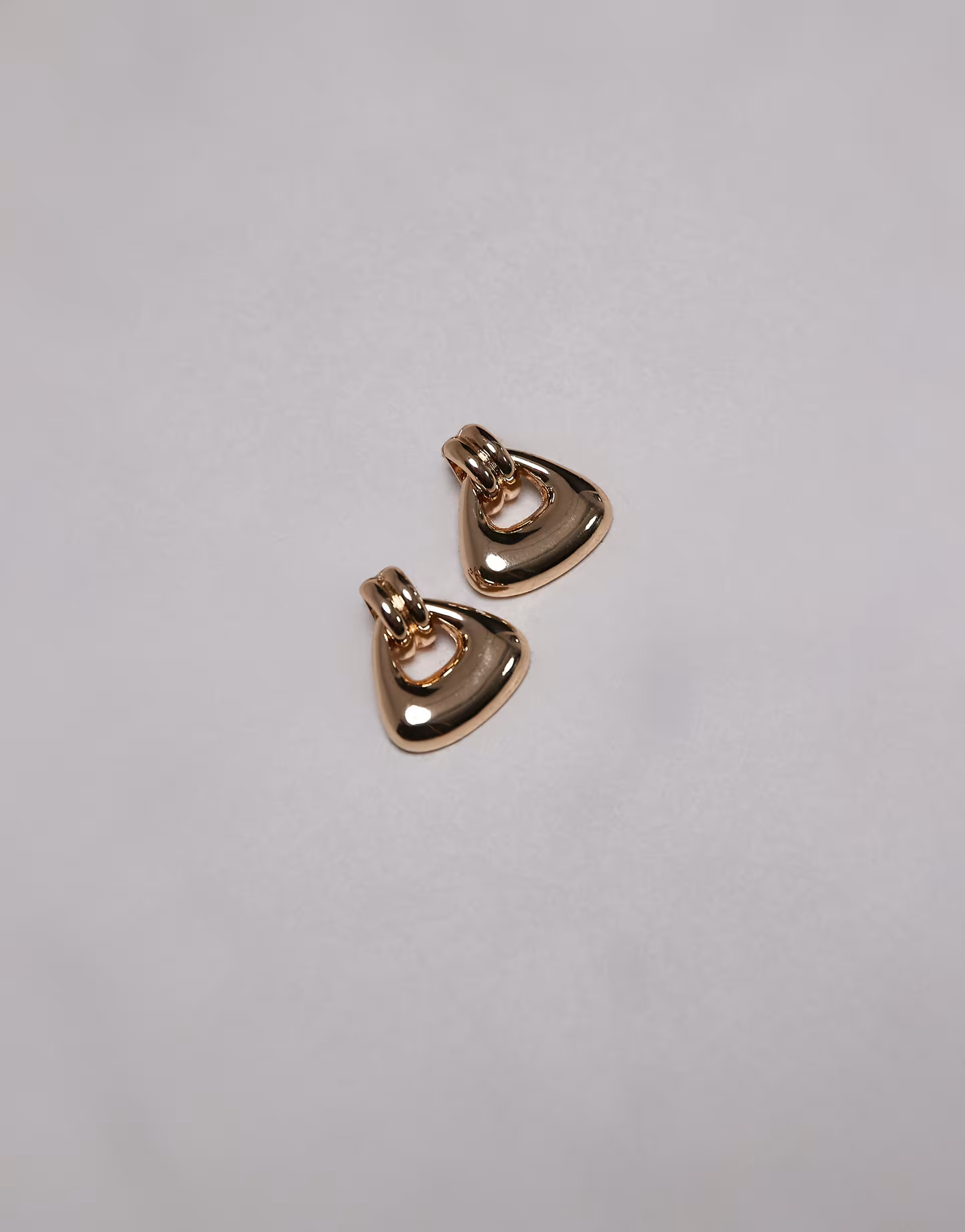 Topshop Ellen triangular knocker earrings in gold tone | ASOS (Global)