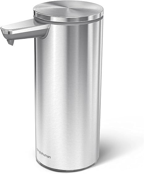 simplehuman 9 oz. Touch-Free Rechargeable Sensor Liquid Soap Pump Dispenser, Brushed Stainless St... | Amazon (US)