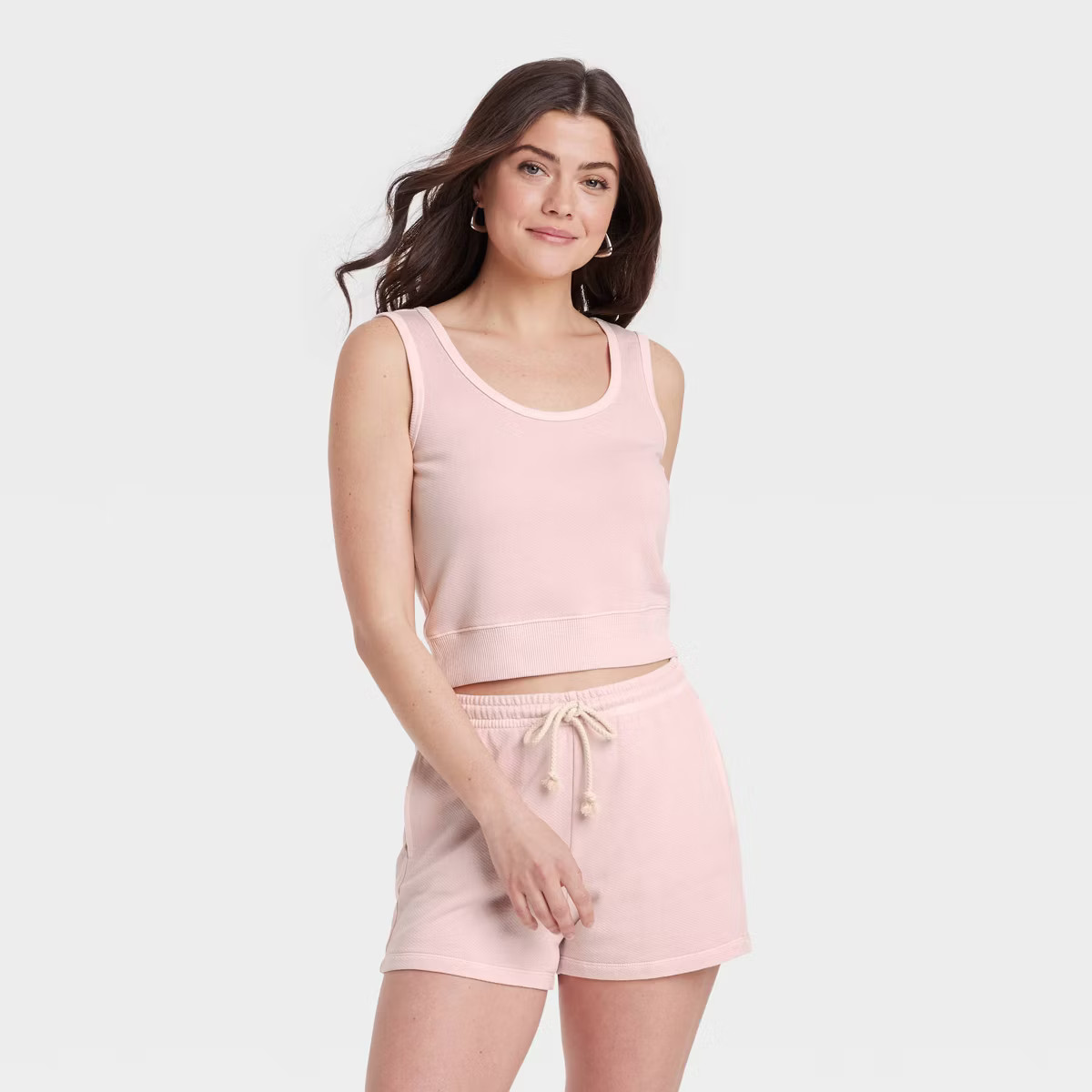 Women's Leisure Studio French Terry Tank Top - Universal Thread™ Light Pink XXL | Target