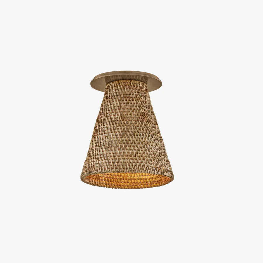 Minami Rattan Flush Mount | Dear Keaton