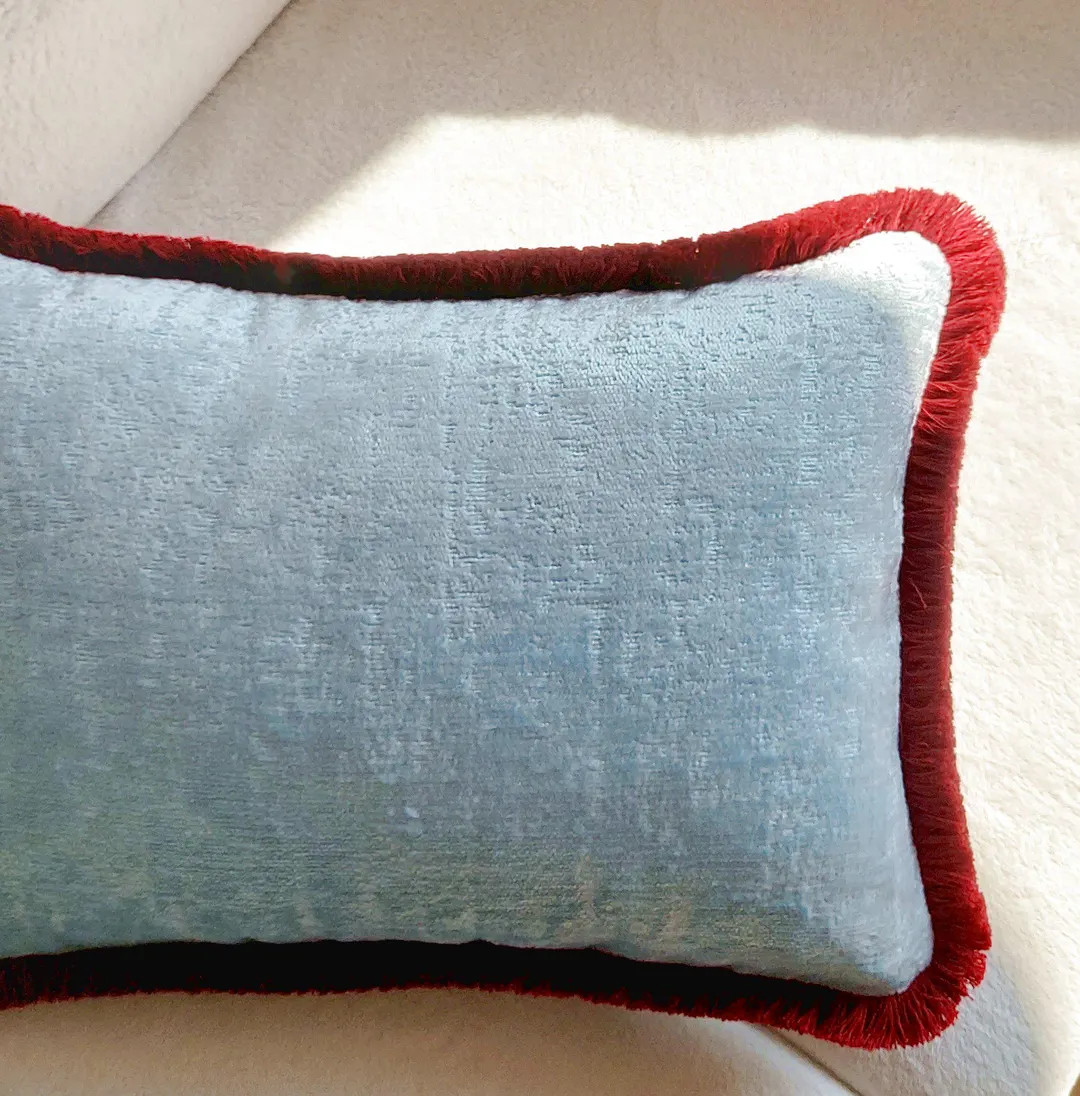 Boucle pillow covers with cotton fringe. Custom living room cushion case for sofa. Vintage pillow... | Etsy (US)