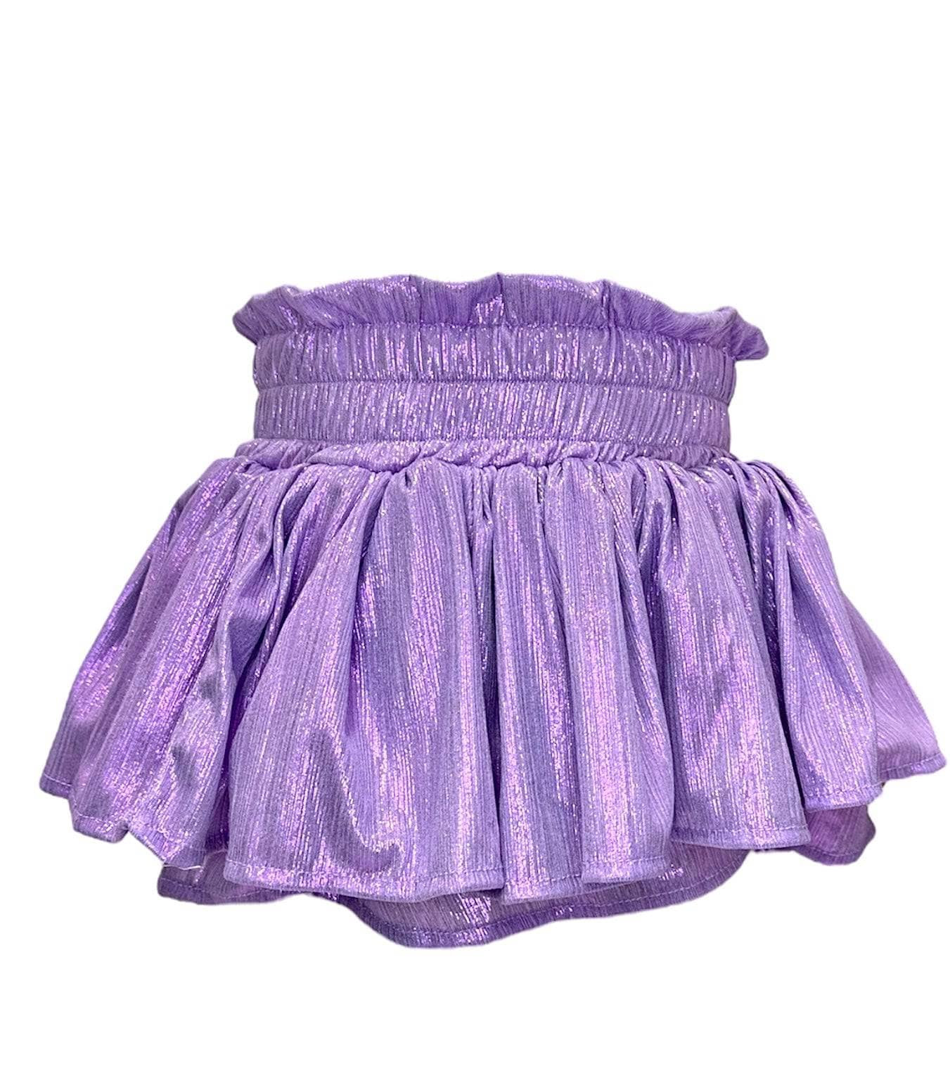 Lavender Metallic Skirt | Lola + The Boys