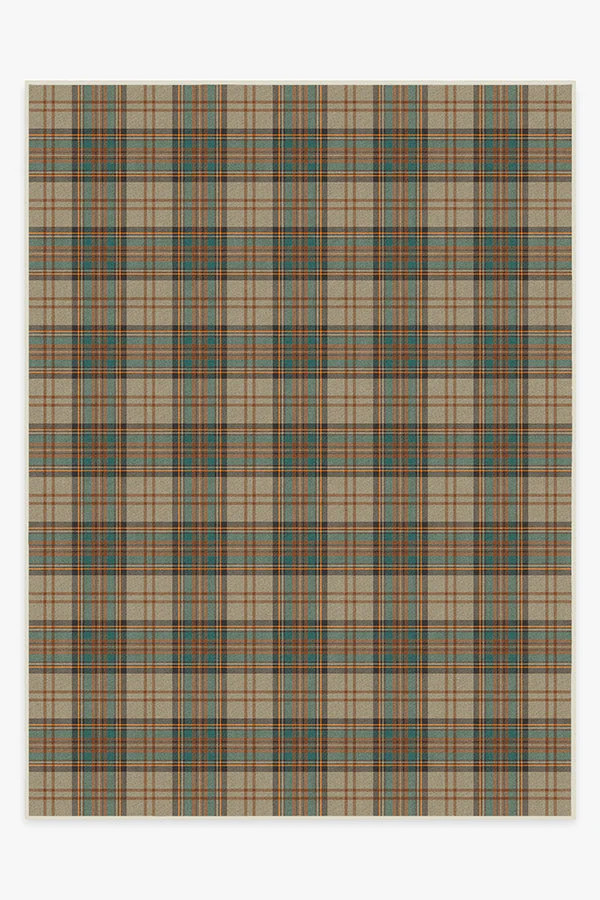 Dress Stewart Tartan Khaki Rug | Ruggable