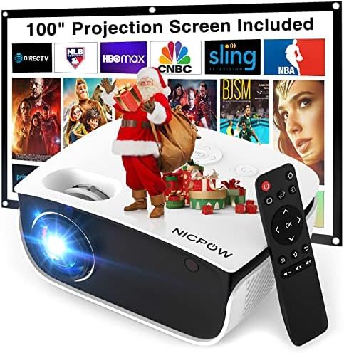 Outdoor Projector, Mini Projector with 100" Screen, 1080P and 240" Supported Movie Projector 7500... | Amazon (US)