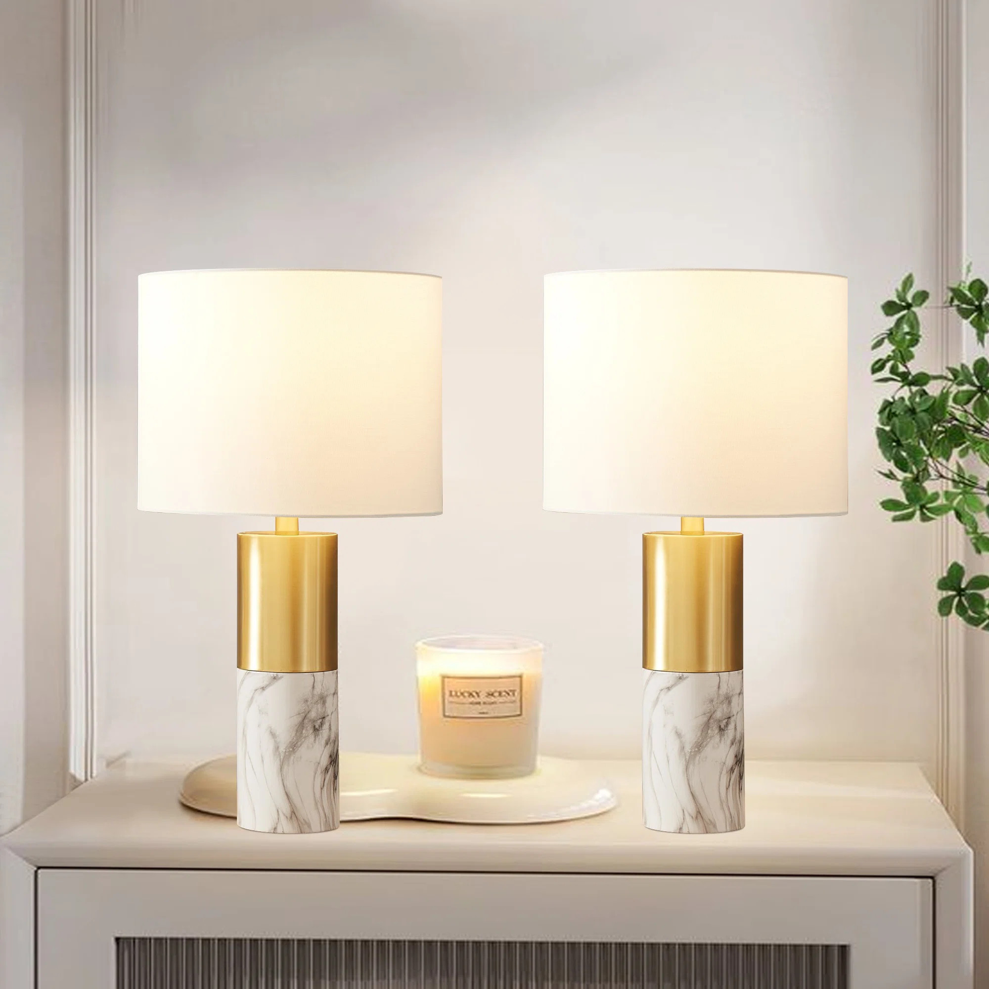Meruert 25" Table Lamp Set (Set of 2) | Wayfair North America