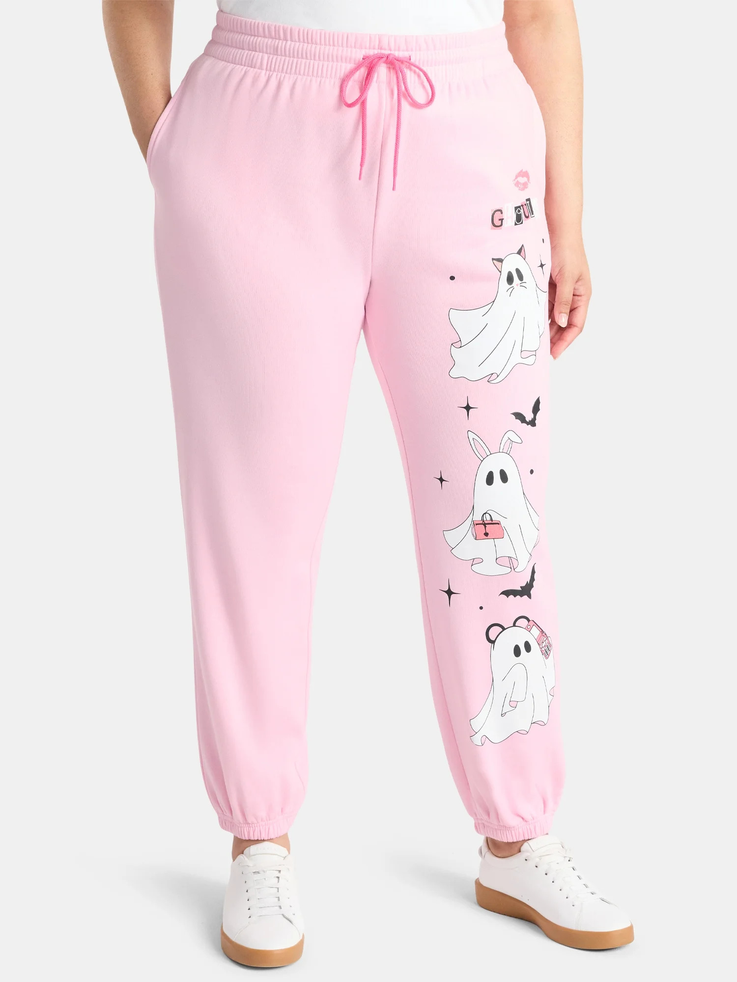 Hey Ghouls Women's Halloween Graphic Fleece Joggers,Sizes XXS-XXL | Walmart (US)