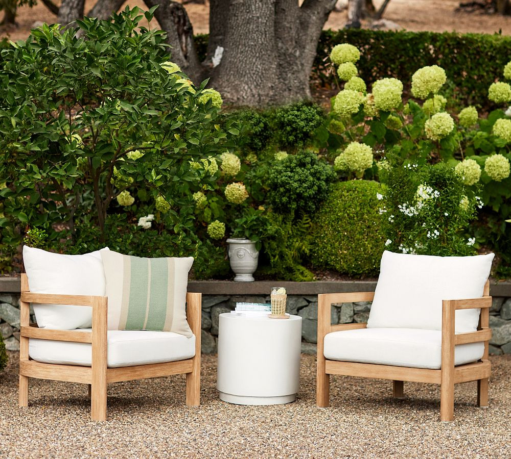 Woodside Outdoor Lounge Chair, Set of 2 | Pottery Barn (US)