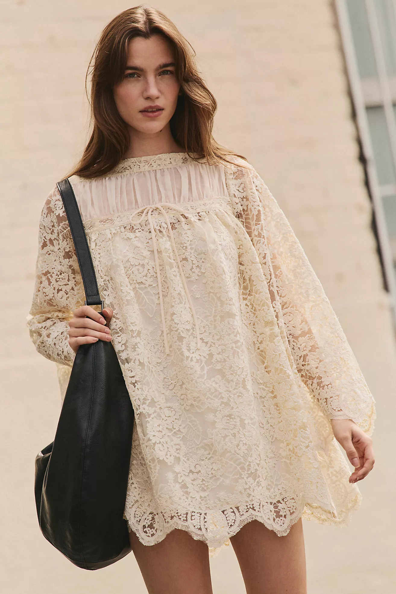 For Love & Lemons Kaia Corded Lace Mini Dress | Free People (Global - UK&FR Excluded)
