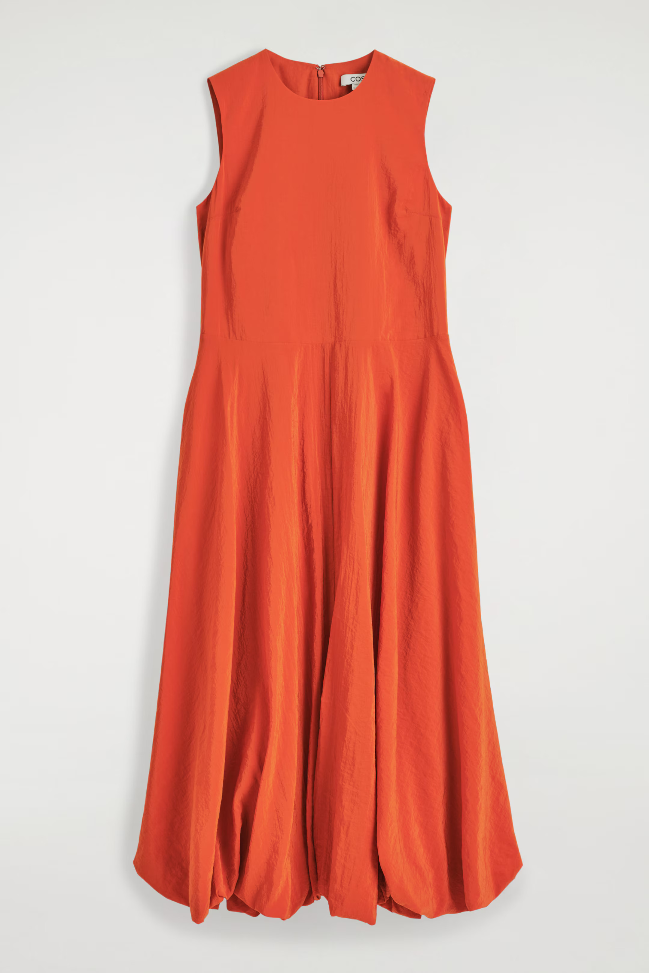SLEEVELESS BUBBLE-HEM MIDI DRESS - ORANGE | COS | COS (EU)