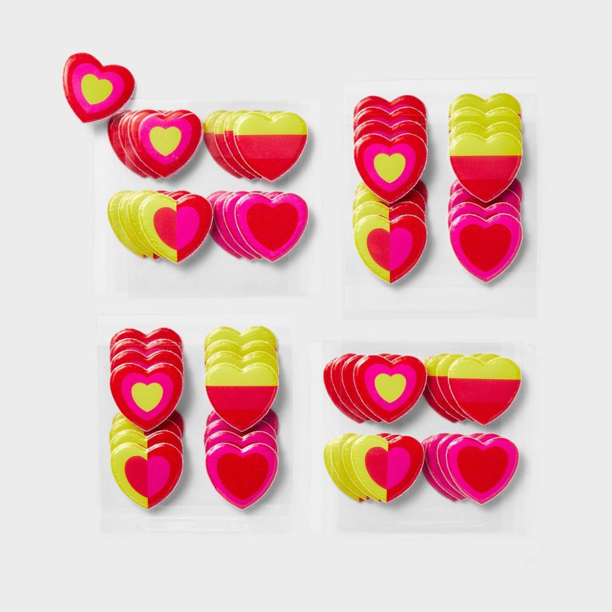 16ct Valentine's Giveaways Deluxe Heart Sticker - Spritz™ | Target