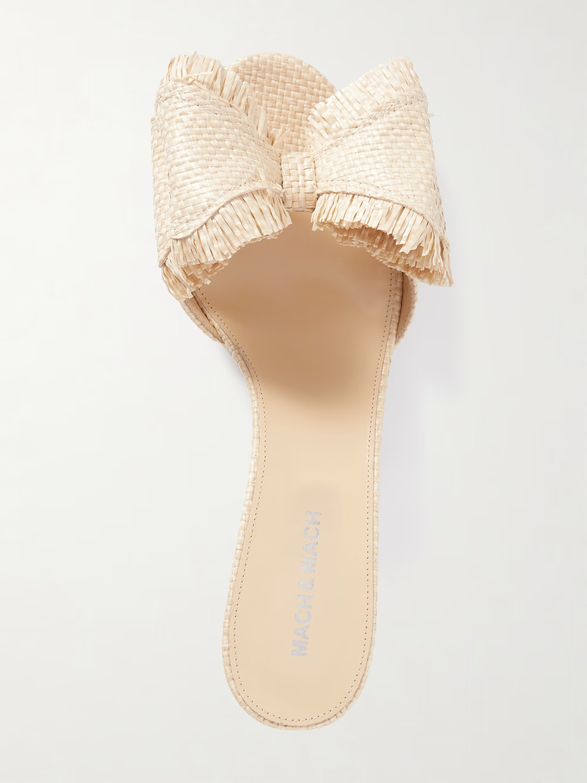 Cadeau bow-embellished raffia mules | NET-A-PORTER (US)