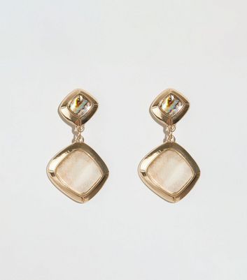 Gold Double Shell Drop Earrings | New Look | New Look (UK)