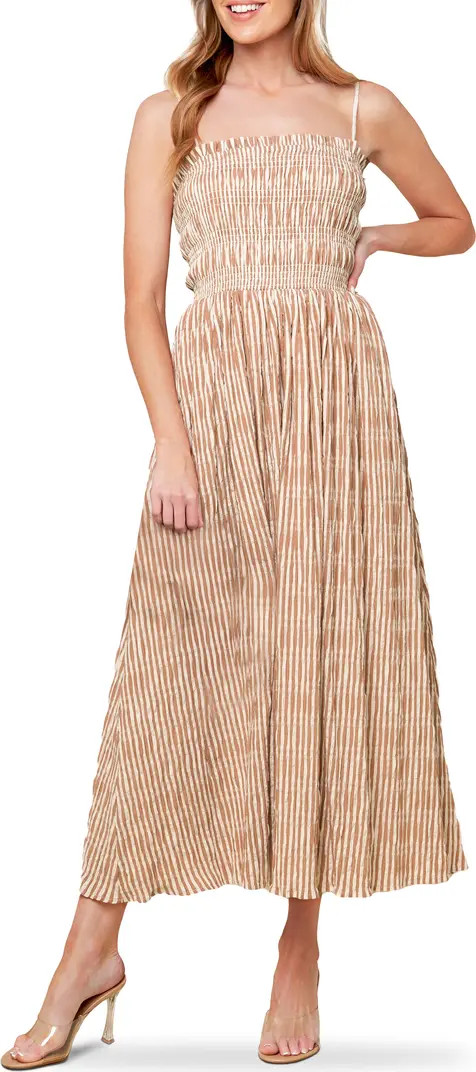 Seersucker Stripe Midi Dress | Nordstrom Rack