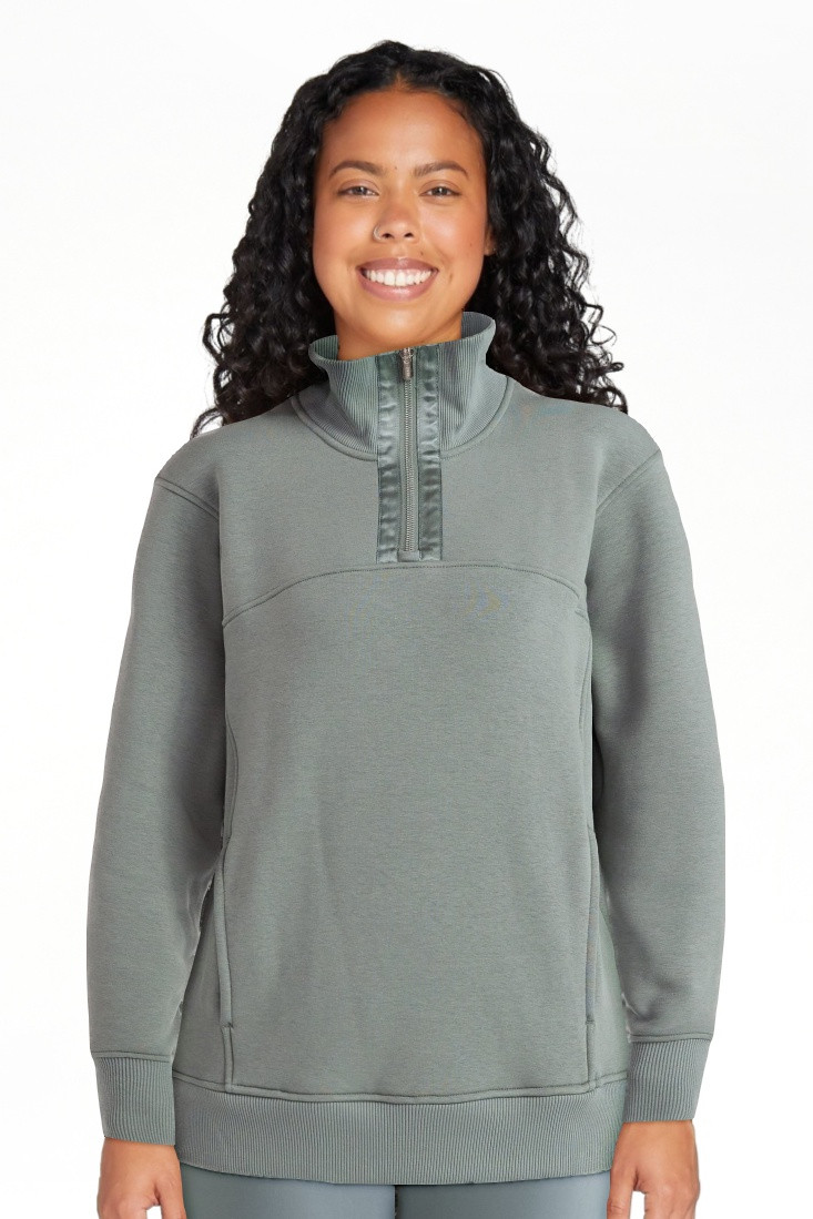 Avia Women's and Women's Plus Fleece Quarter Zip Pullover, Sizes XS-4X | Walmart (US)
