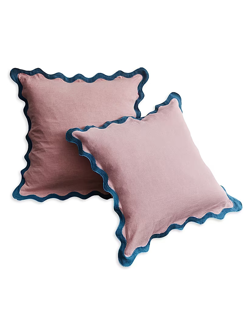 Bed Threads Scalloped European Pillowcases (Set of Two) | Saks Fifth Avenue