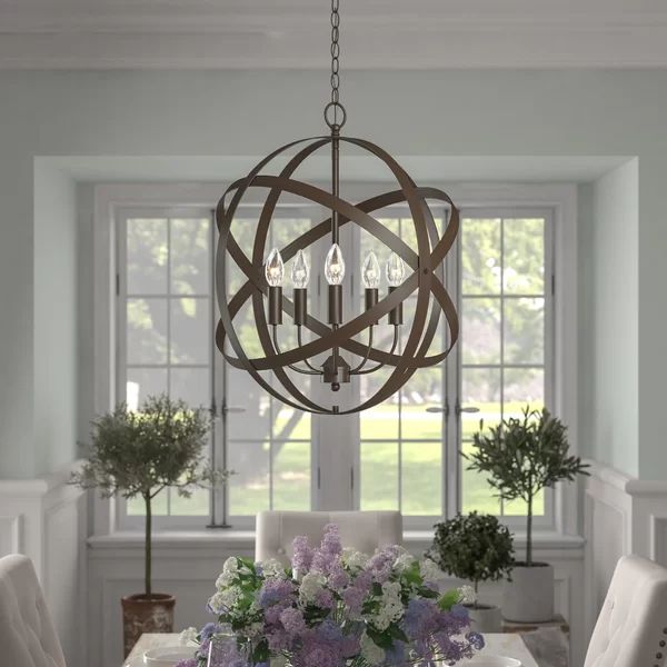 Della 5-Light Unique / Statement Globe Chandelier | Wayfair North America