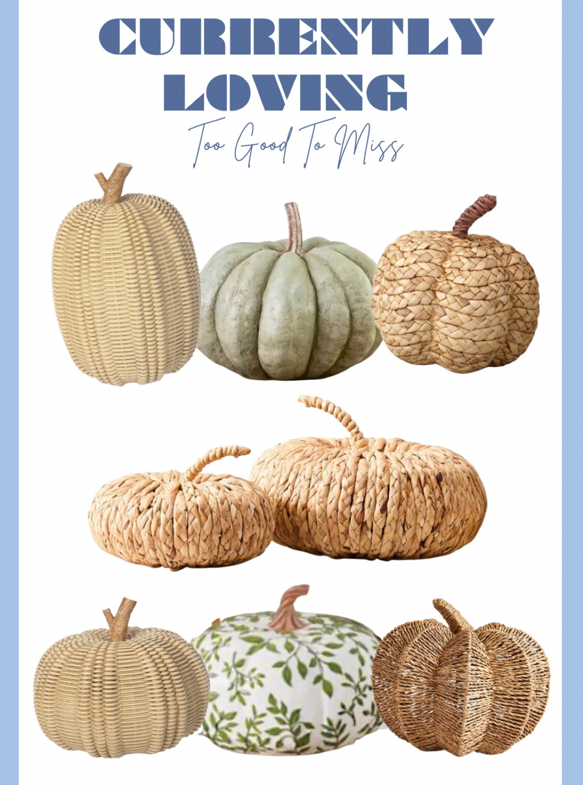 Neutral and rattan pumpkins. I’m just not an orange person. I’m loving these beautiful neutral pumpkins though. 

#LTKSeasonal #LTKhome #LTKHalloween