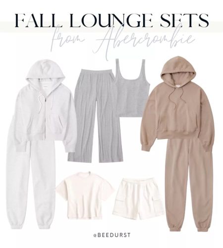 Fall outfits, fall lounge sets from Abercrombie, Abercrombie sweatpants, Abercrombie pajamas, travel outfit

#LTKtravel #LTKmidsize #LTKstyletip