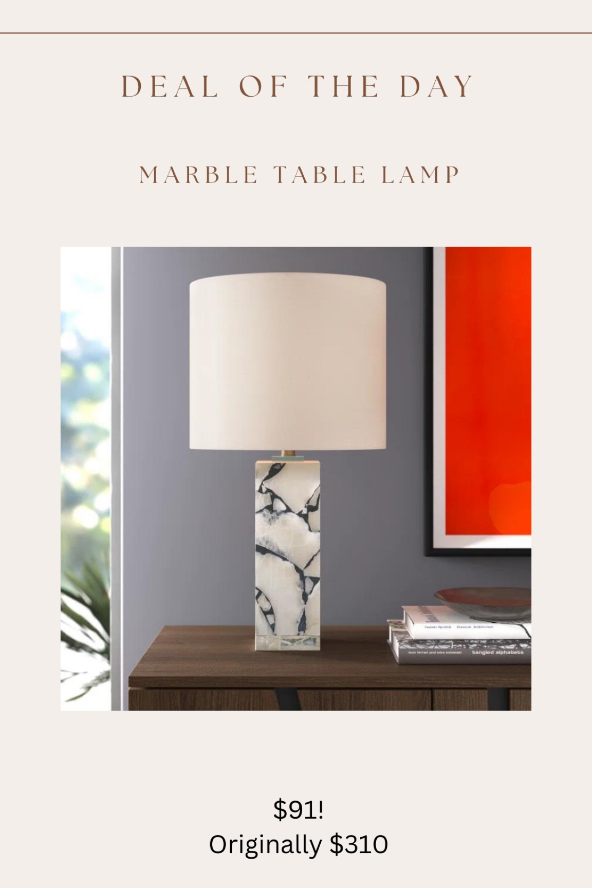 the prettiest marble lamp! It’s 70% off right now for cyber week sales. Similar styles are literally up to $3900 🤯