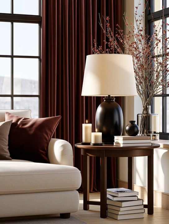 Need an easy living room refresh? Start with a table lamp.

Table lamps aren't just for bedrooms anymore. One of the easiest ways to make a living room feel warmer, more elegant, and professionally designed is by adding an oversized table lamp beside your sofa.

Our favorite combination is timeless: a black sculptural base with an ivory shade. It grounds the room, softens the lighting, and creates the layered glow that modern homes are embracing.

Complete the look with floor-to-ceiling velvet curtains in a rich color like burgundy, navy, chocolate brown, or deep teal. Together, these two simple additions create contrast, warmth, and depth without adding clutter.

It's proof that you don't always need new furniture to transform a room. Sometimes the biggest difference comes from lighting and textiles.

Browse our curated collection of oversized table lamps and velvet curtains to create a living room that feels calm, elegant, and beautifully inviting.

Because every beautiful living room deserves lighting that feels as warm as the people who gather there.

#LivingRoomDecor #TableLamps #LayeredLighting #ElegantAndDriven 

 #LTKHome