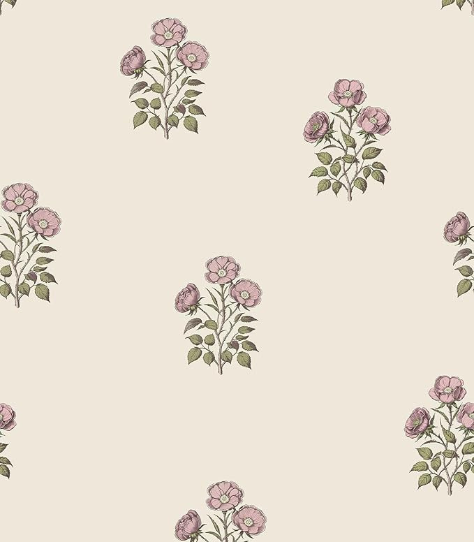 17.3”×393.7” Vintage Floral Wallpaper Retro Rose Flower Contact Paper for Cabinets Self Adhe... | Amazon (US)