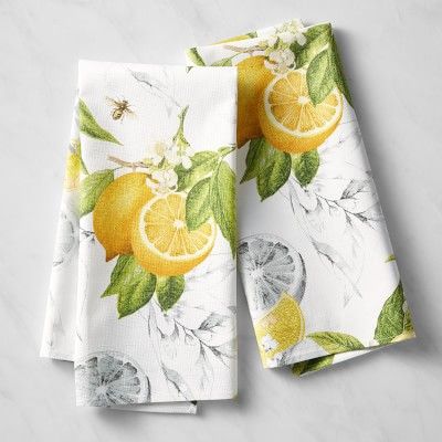 Meyer Lemon Towels, Set of 2 | Williams-Sonoma