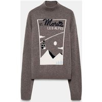 Zara - 90% Wool Ski Collection Jumper In Mink - S - Woman | Zara UK