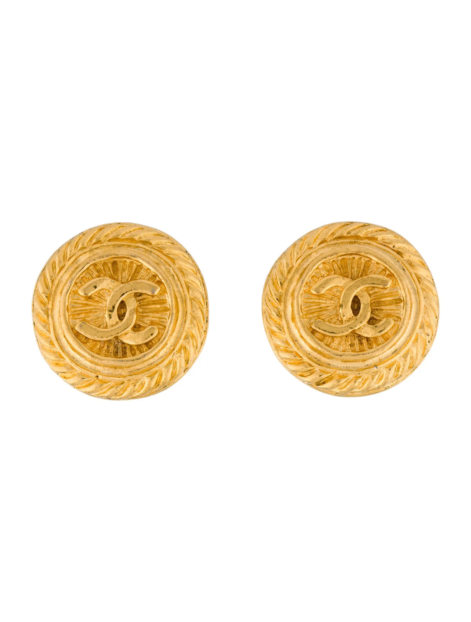 Vintage CC Clip-On Earrings | The RealReal