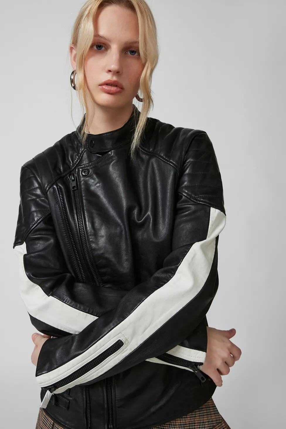 Ed Hardy Perfecto Astra Leather Moto Jacket | Urban Outfitters (US and RoW)