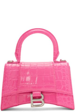 Pink Croc XS Hourglass Bag | SSENSE