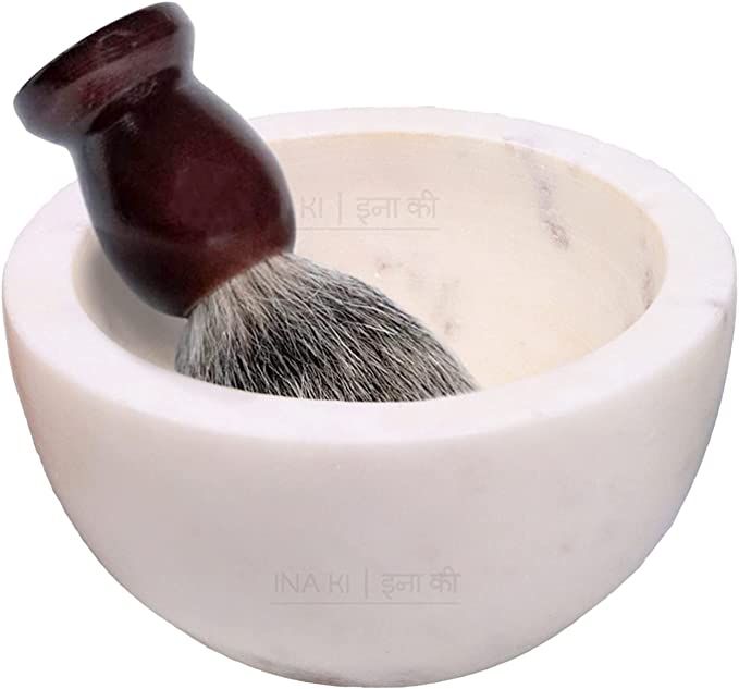 INA KI Natural Marble Multi Purpose Bowl | Herb Bowl | Salt and Pepper | Shaving Bowl (White Marb... | Amazon (US)