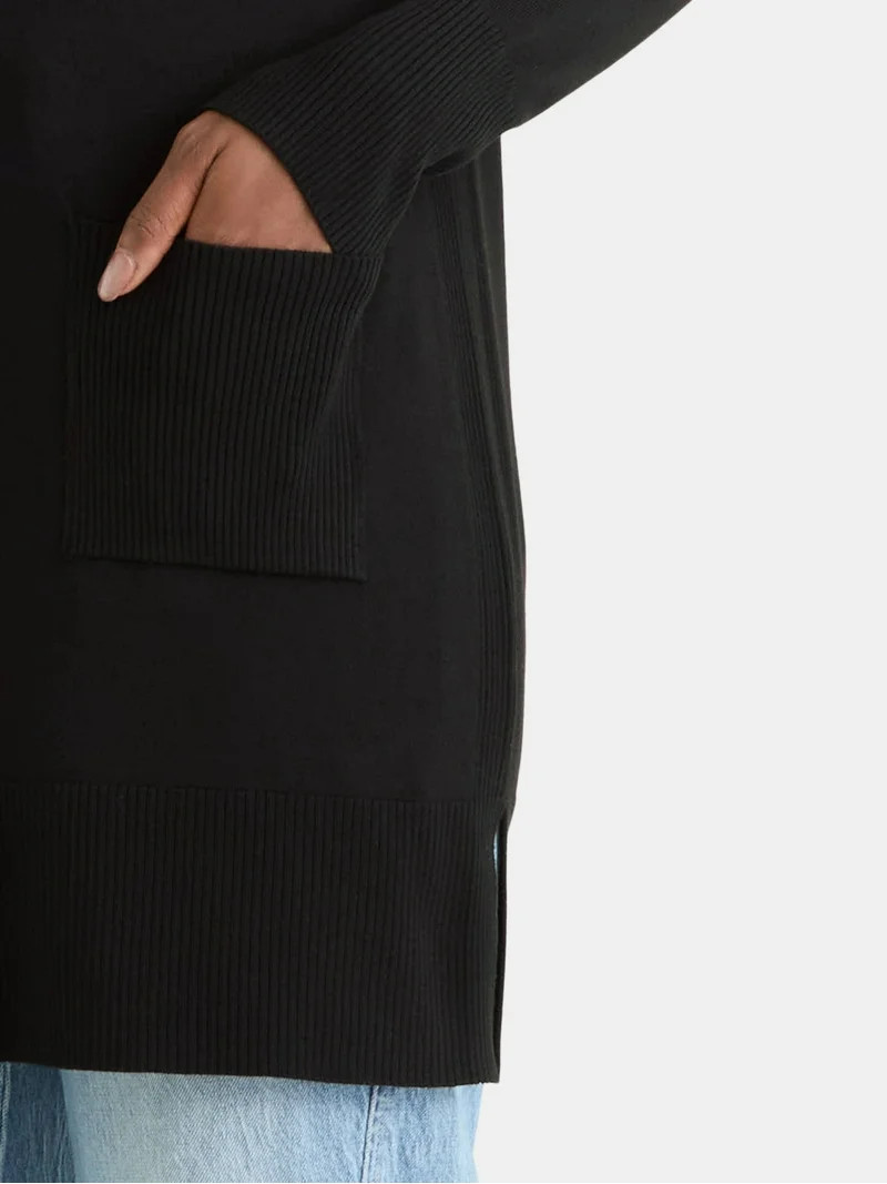 Time and Tru Women’s Longline Button Front Cardigan Sweater, Lightweight, Sizes XS-XXXL | Walmart (US)