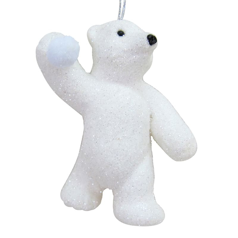 Found & Fable Standing Polar Bear Ornament, 2.8" | At Home