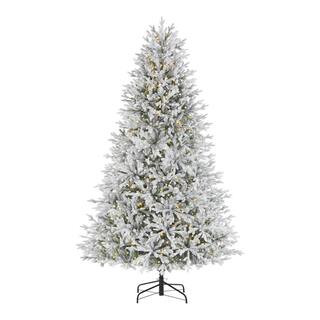 Home Decorators Collection 7.5 ft. Pre-Lit LED Kenwood Fraser Flocked Artificial Christmas Tree 2... | The Home Depot