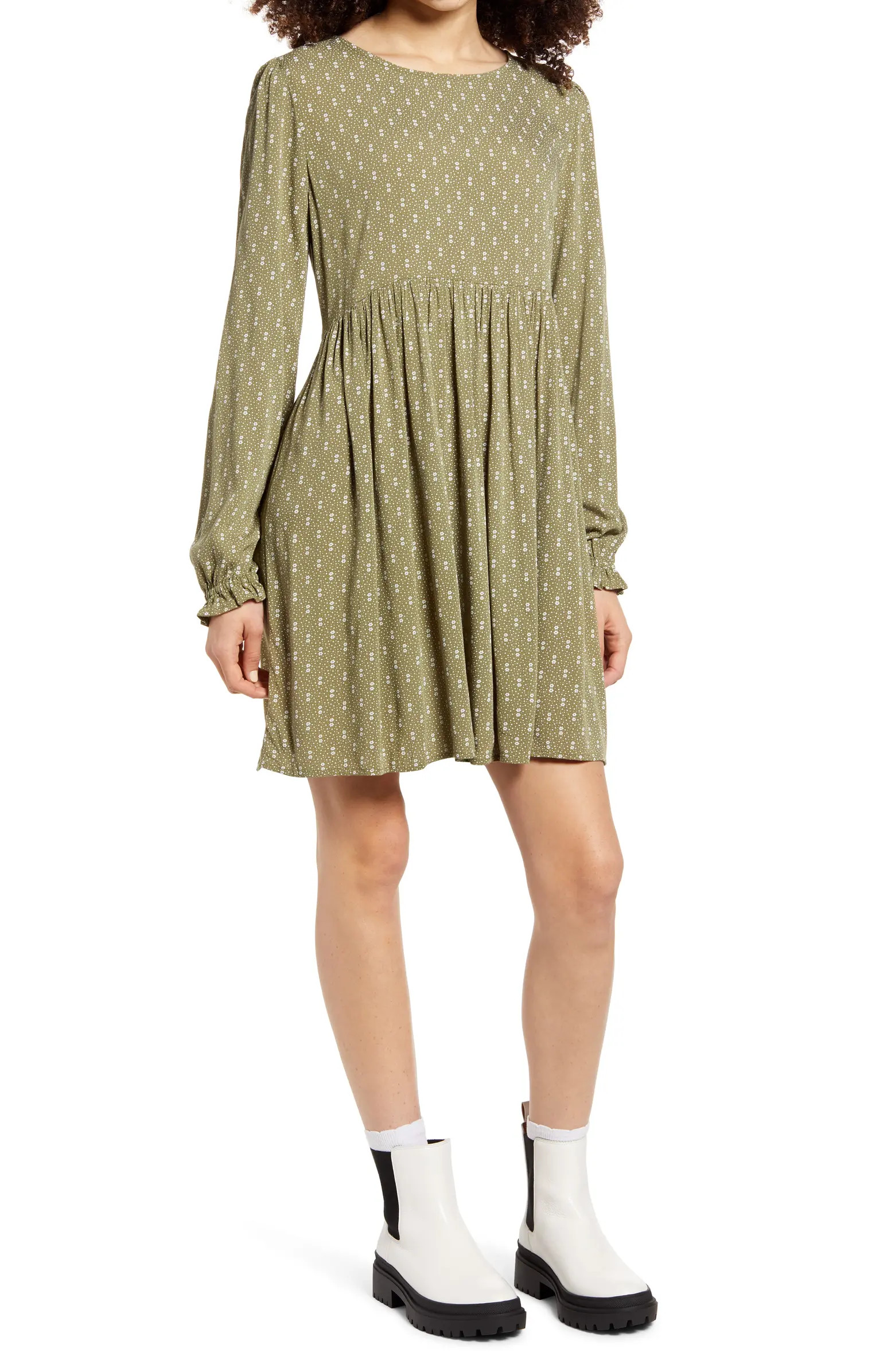 Print Long Sleeve Dress | Nordstrom