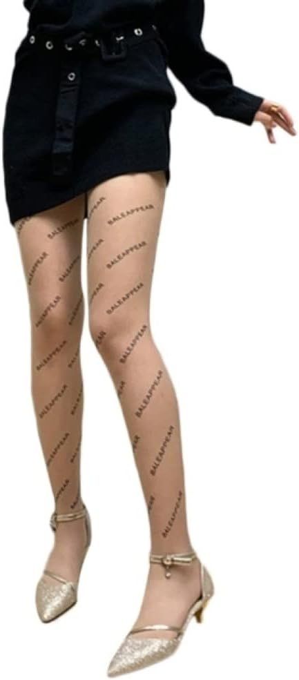 Double Letter CC Transparent Slim Pantyhose Fishnet Stockings Sexy Stockings Pantyhose Party Club... | Amazon (US)