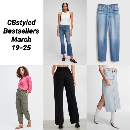 Bestsellers March 19-25!
I’m 5’ 7” size 4
1. Gap kick crop flares: cute mini flares style, fit tts, a bit of stretch. No longer on sale
2. Gap cheeky straight jeans: trendy straight style, fit tts, a bit of stretch. No longer on sale
3. Uniqlo cargo pants: lightweight fabric and adjustable elastic tie at the hem. I prefer this style of pants less voluminous than the current trend so I sized down to XS. More colors available 
4. Classic trousers: love the fit, I tried on ten wide leg pants and these were the winners, so versatile, dress them up or down, fit tts
5. Side slit denim skirt: a different take on springs hottest trend, the side slits make it easier to sit in and the light wash is perfect for spring. Fit tts/a little snug, go up if you’re between sizes
Also linked a few more items from the top ten most popular items


#LTKFind #LTKSeasonal #LTKunder100