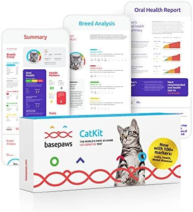 Basepaws Cat DNA Test | Breed + Health + Dental Report | Top Cat Breeds & 114 Health & Trait Mark... | Amazon (US)