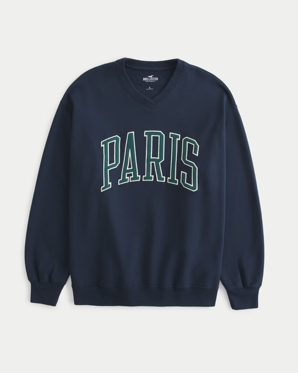 Women's Oversized Paris Graphic Crew Sweatshirt | Women's Clearance | HollisterCo.com | Hollister (US)