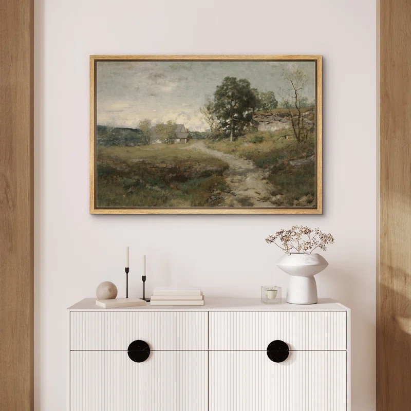 IDEA4WALL Rustic Countryside "Country Village Rural Landscape Nature Farmhouse Framed Canvas Prin... | Wayfair North America