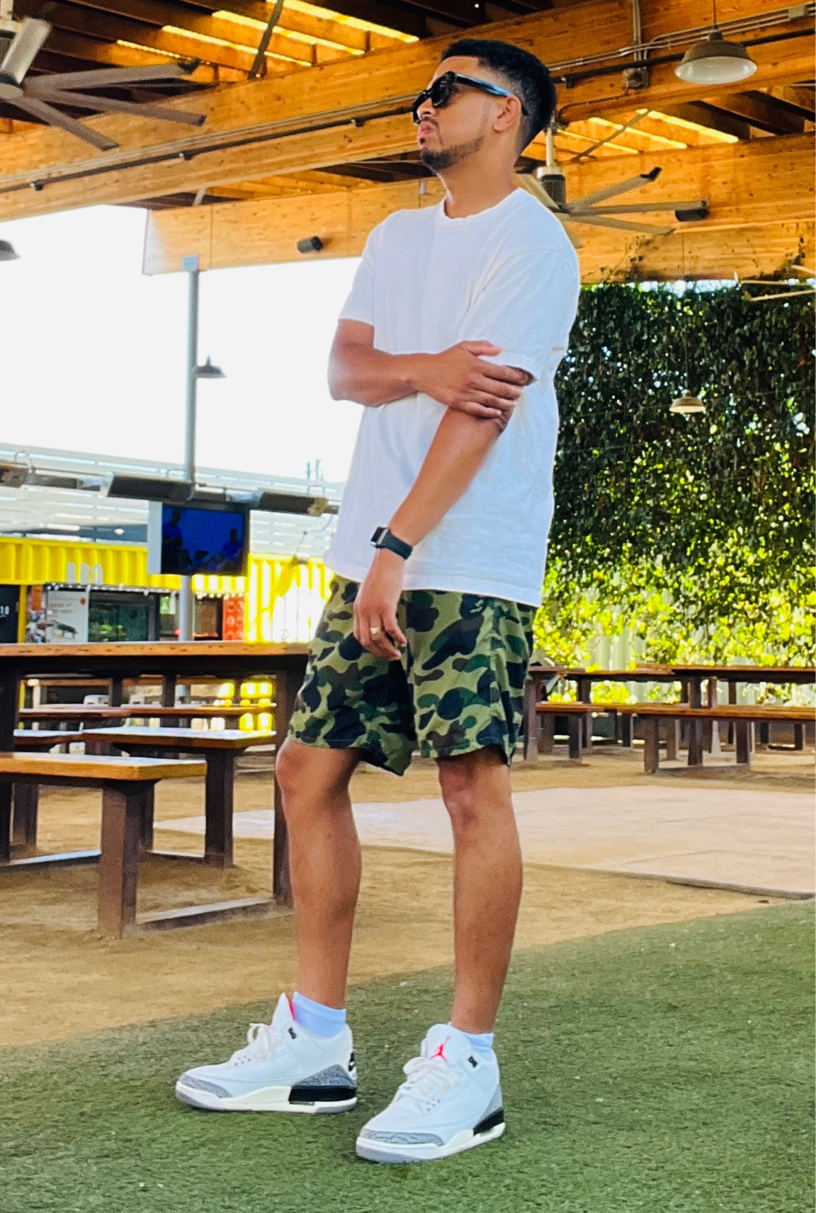 Casual Men’s Summer Outfit

men's summer outfits, casual men's streetwear, Camo shorts outfits, Jordan Cement 3 outfits, summer fashion for men, men's streetwear 2023, Uniqlo white shirt styling, trendy men's summer looks, stylish men's casual wear, Bape Camo shorts fashion, men's outfit ideas, black sunglasses men's fashion, cool summer outfits for men, Cement 3 sneakers styling, summer street style men

#LTKShoeCrush #LTKMens