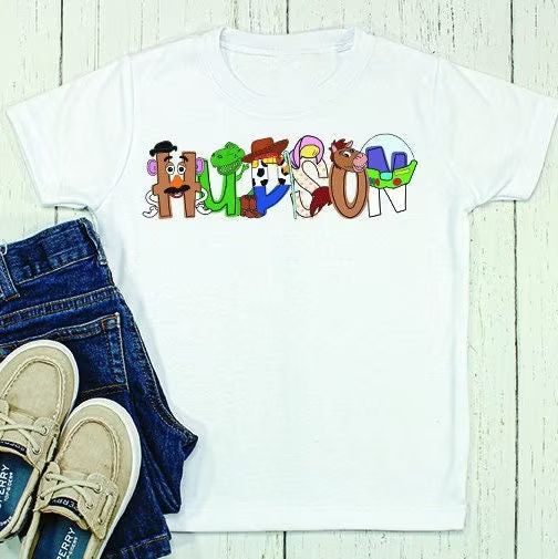 Personalized Toy Character Name Shirt  Custom Boy Tee  - Etsy | Etsy (US)