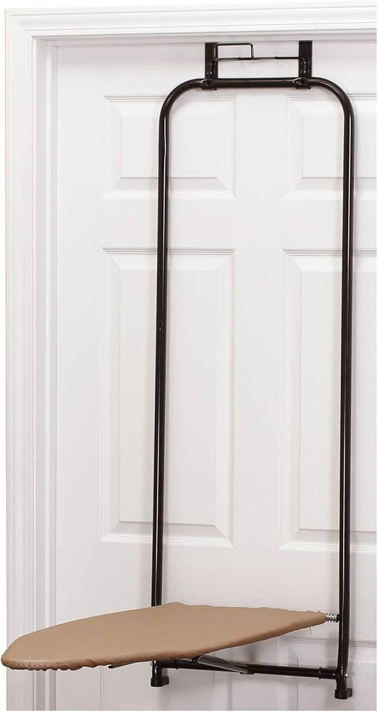 Household Essentials Over\u2011The\u2011Door Steel Top Ironing Board with Scorch\u2011Resistant C... | Amazon (US)