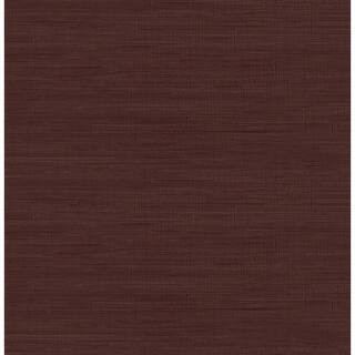 Aubergine Classic Faux Grasscloth Red Textured Peel and Stick Vinyl Wallpaper | The Home Depot