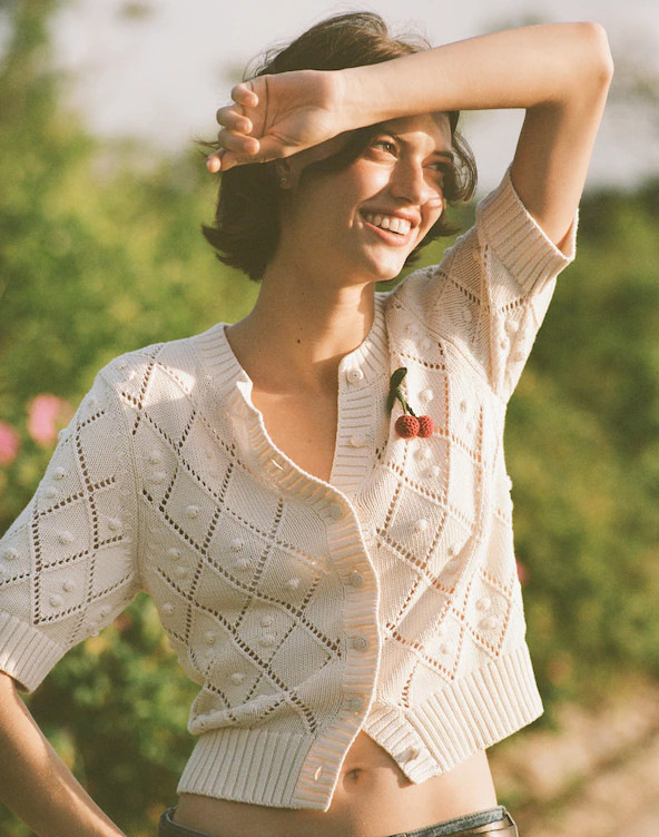 Bauble Pointelle-Stitch Cardigan | Madewell