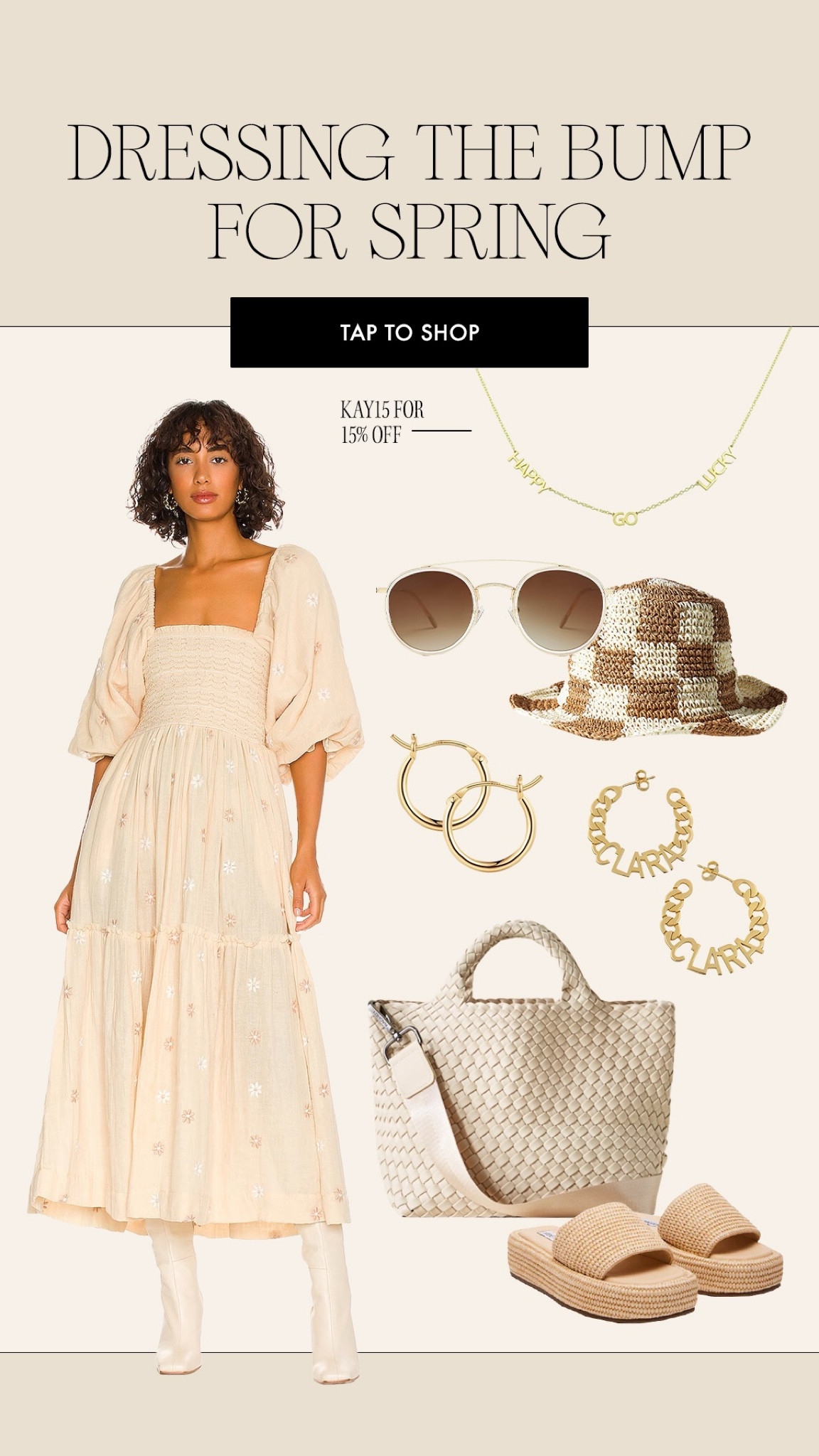 One of my current favorite dresses 😍😍 free people, size small! 

Spring style, spring outfit, free people dress, bump friendly, gold accessories 

#LTKitbag #LTKbump #LTKSeasonal