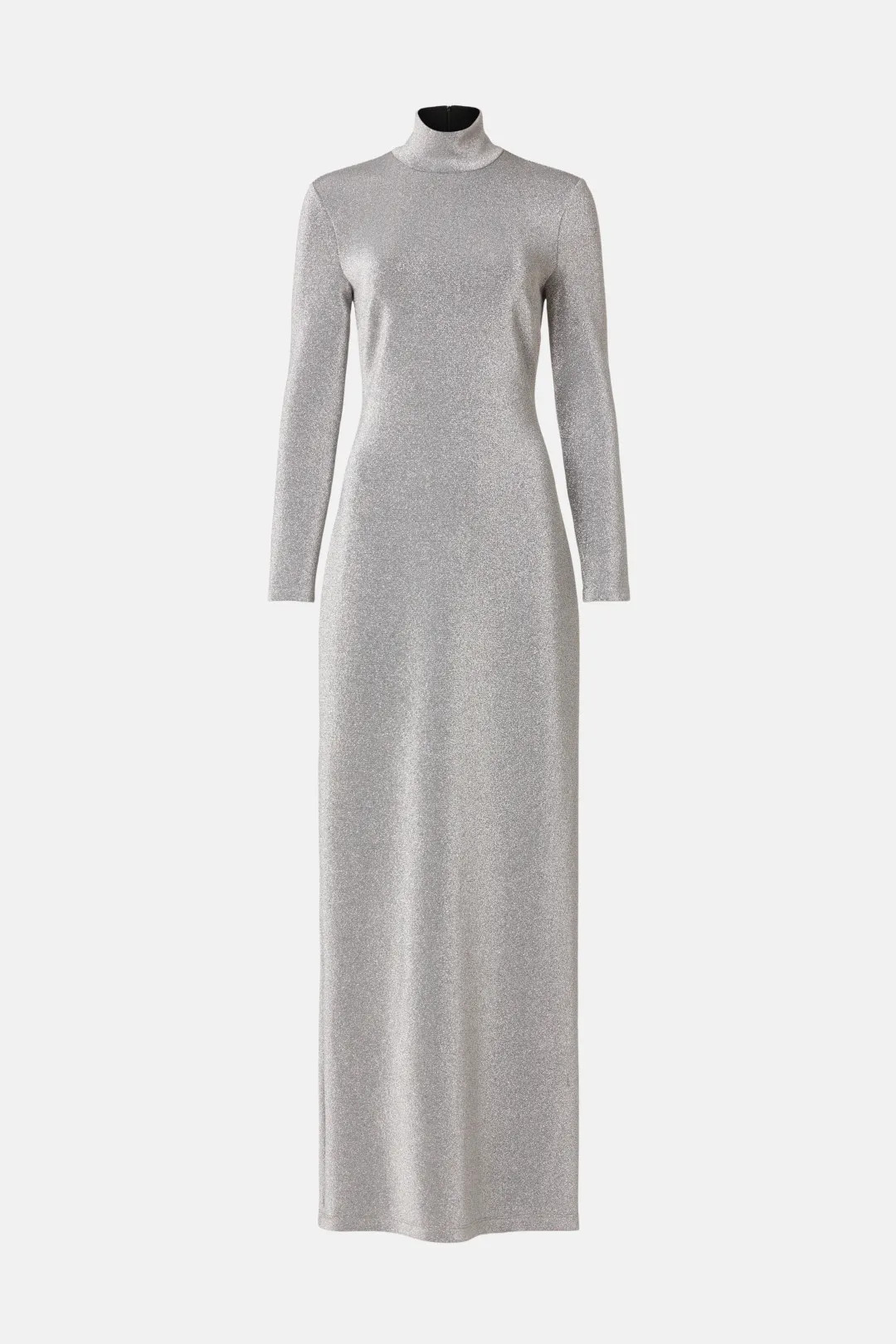 Silver Mock Neck Gown | Rent the Runway