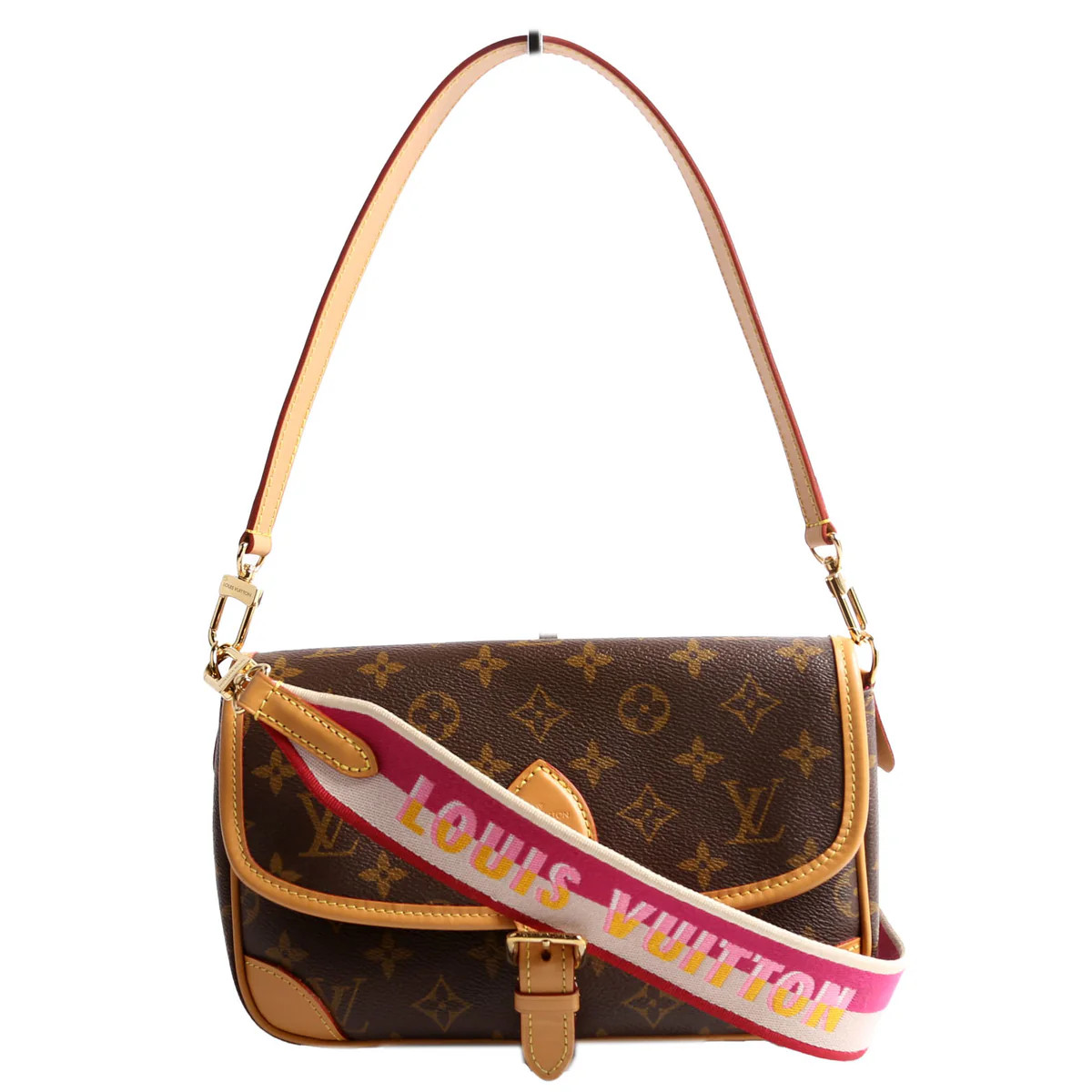 Diane NM Satchel Monogram Pink | Keeks Designer Handbags