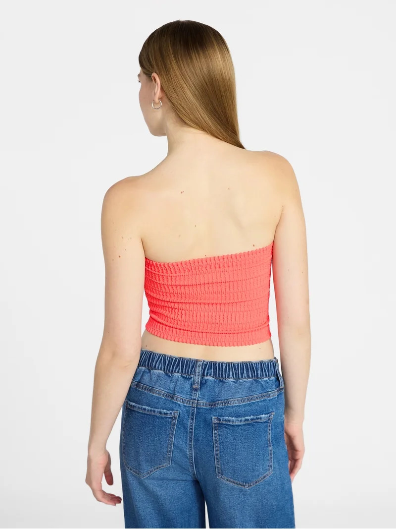 No Boundaries Seamless Textured Tube Top, Women's XXS-XXL - Walmart.com | Walmart (US)